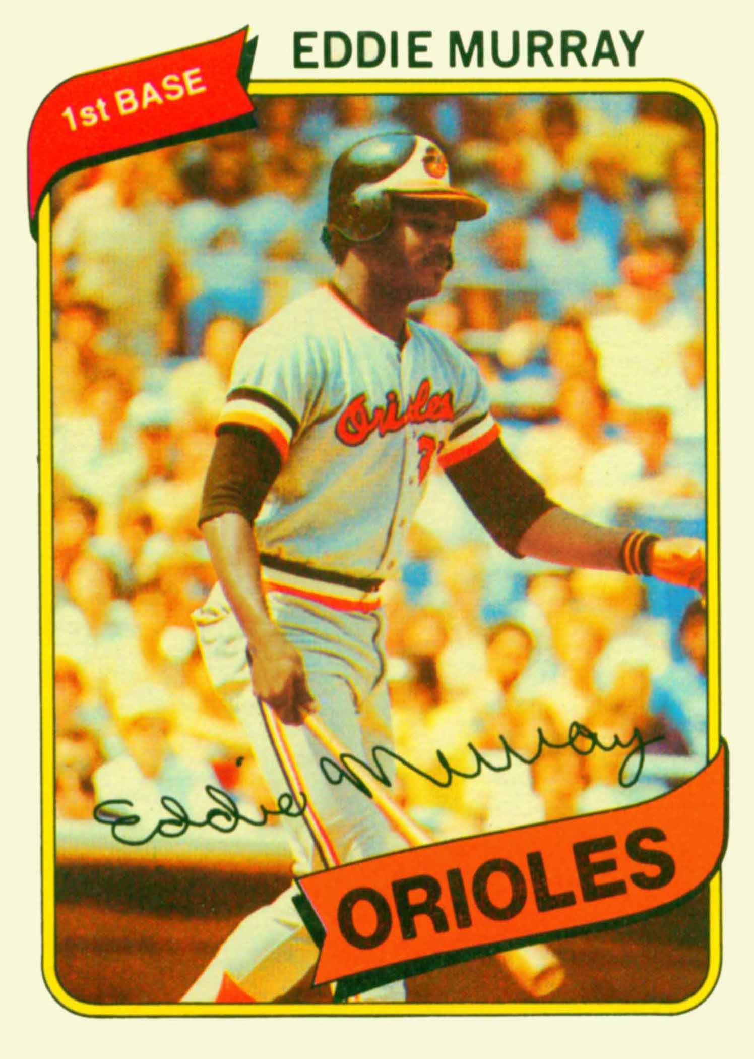 Eddie Murray, Baltimore Orioles, Topps Card Design Art Photo Print