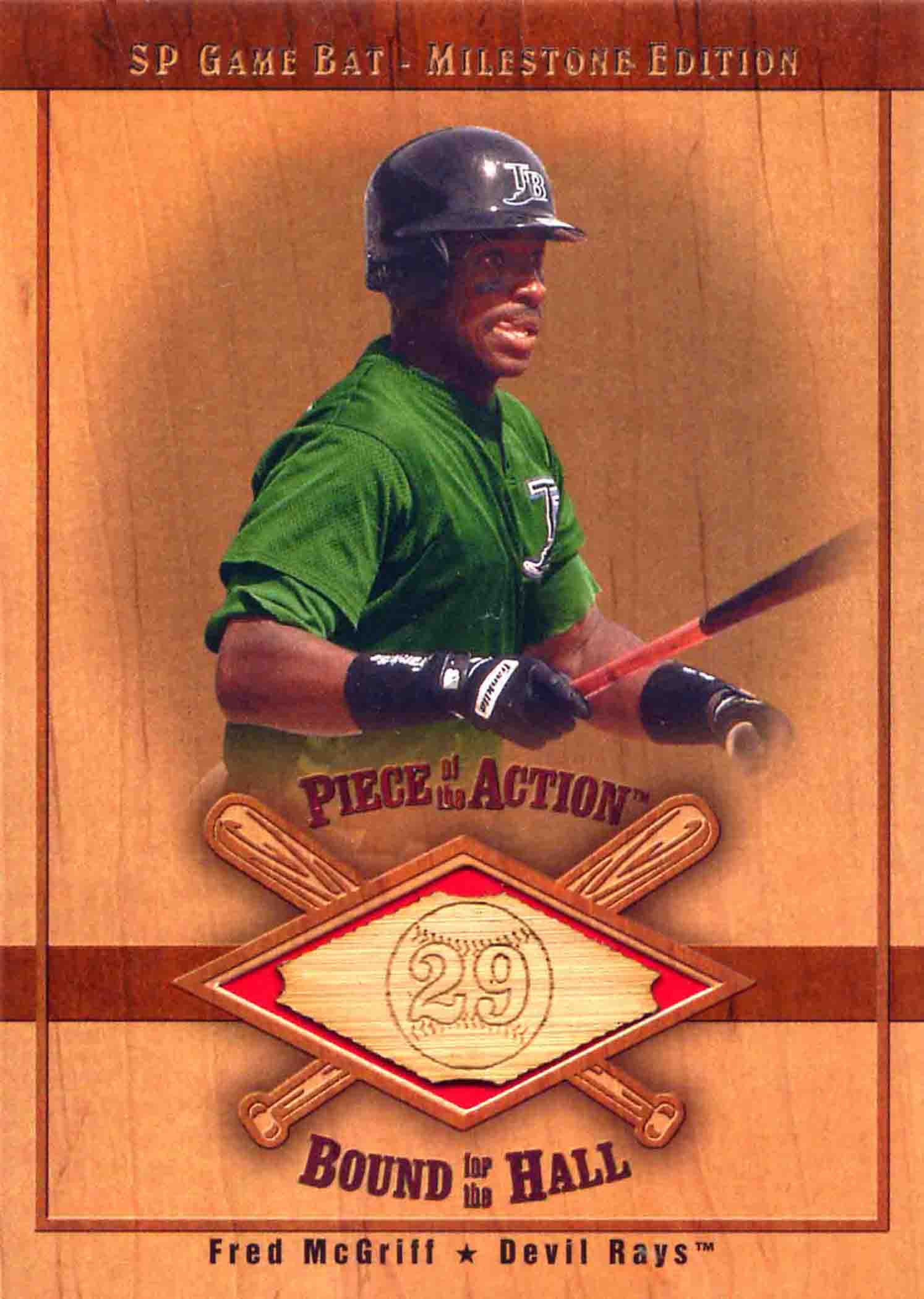 2001 SP Game Bat Milestone Piece of Action Bound for the Hall