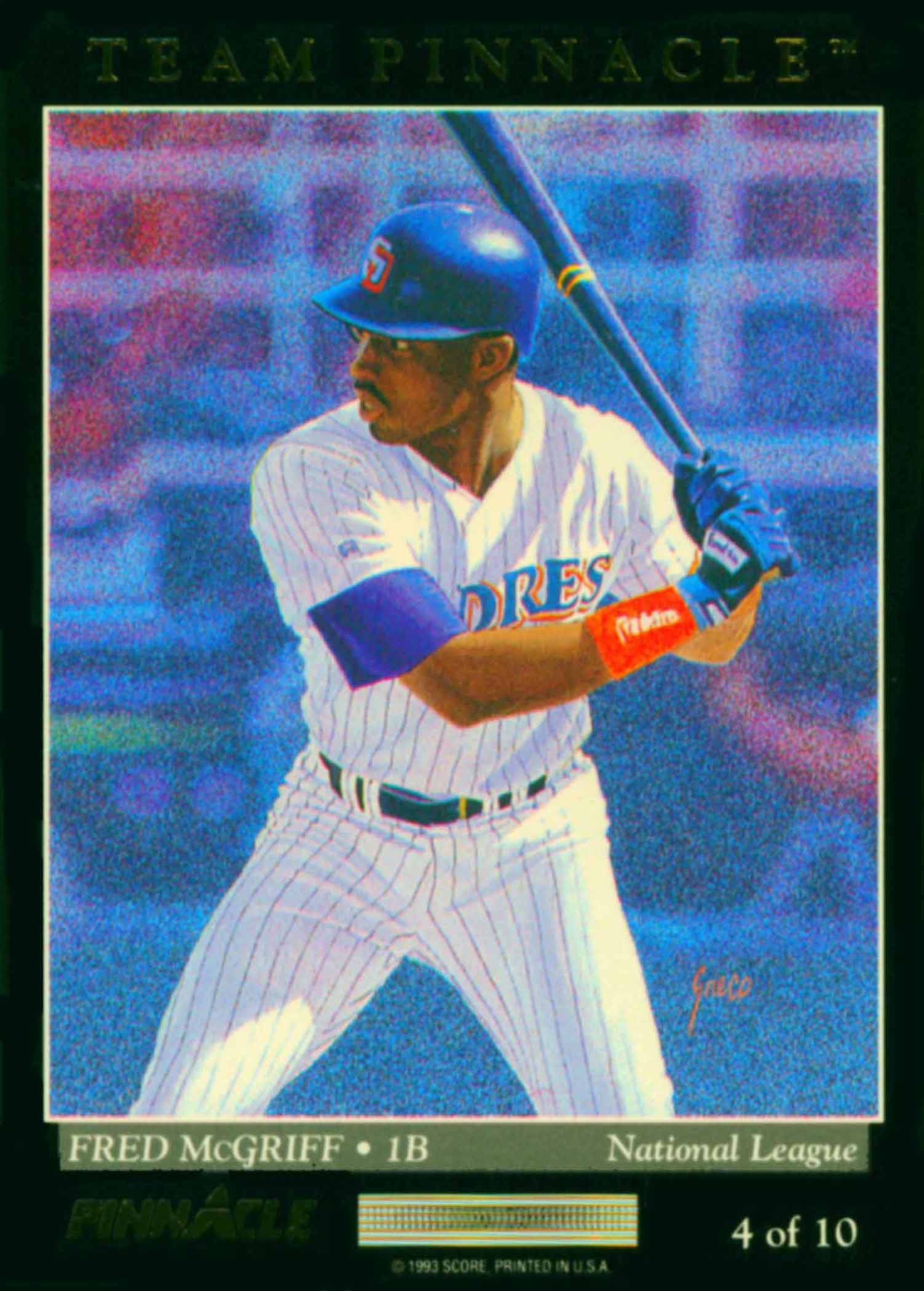  Baseball MLB 1990 Leaf #132 Fred McGriff Blue Jays :  Collectibles & Fine Art