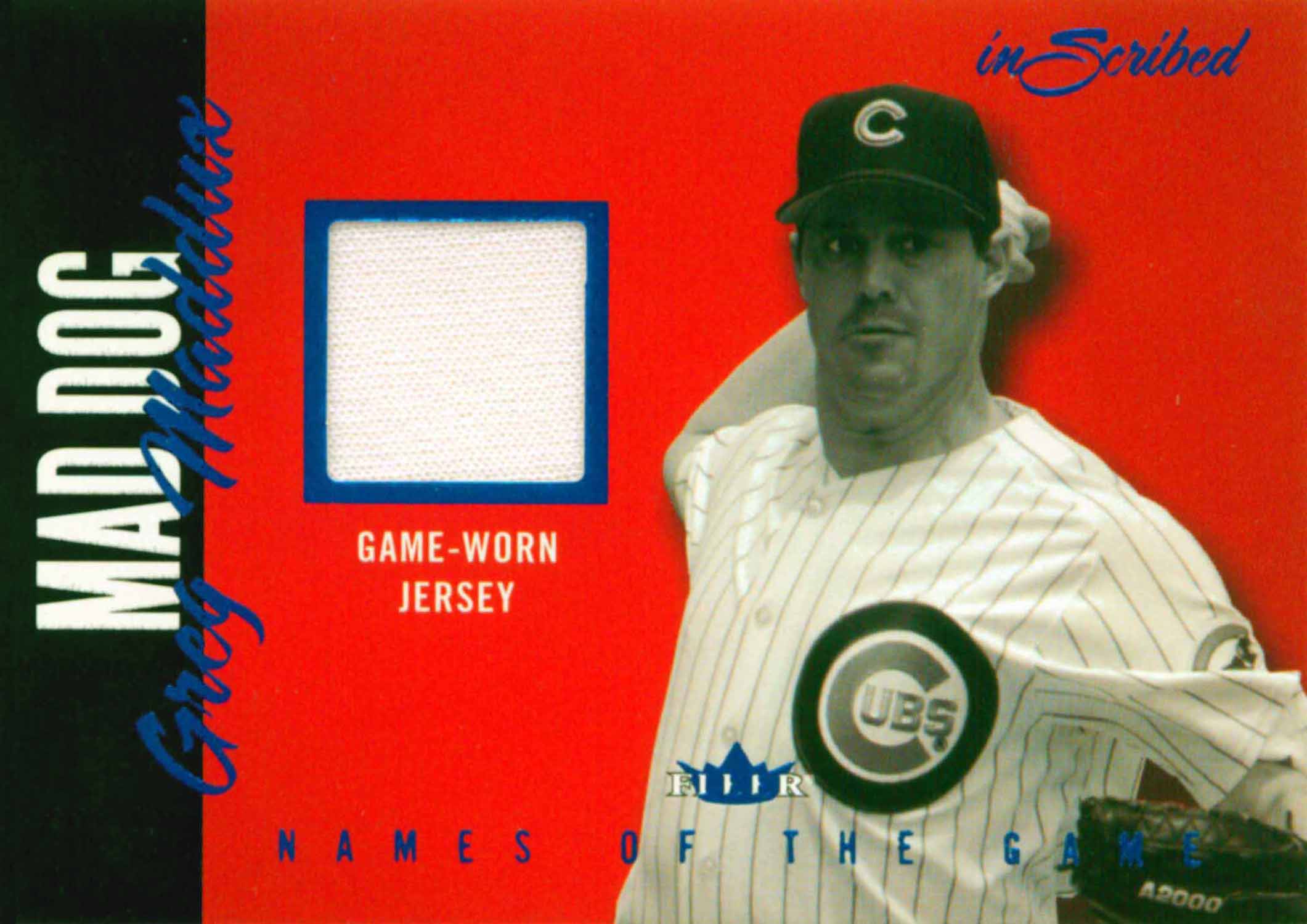 Greg Maddux 2001 Topps Gallery Game-Worn Jersey Card