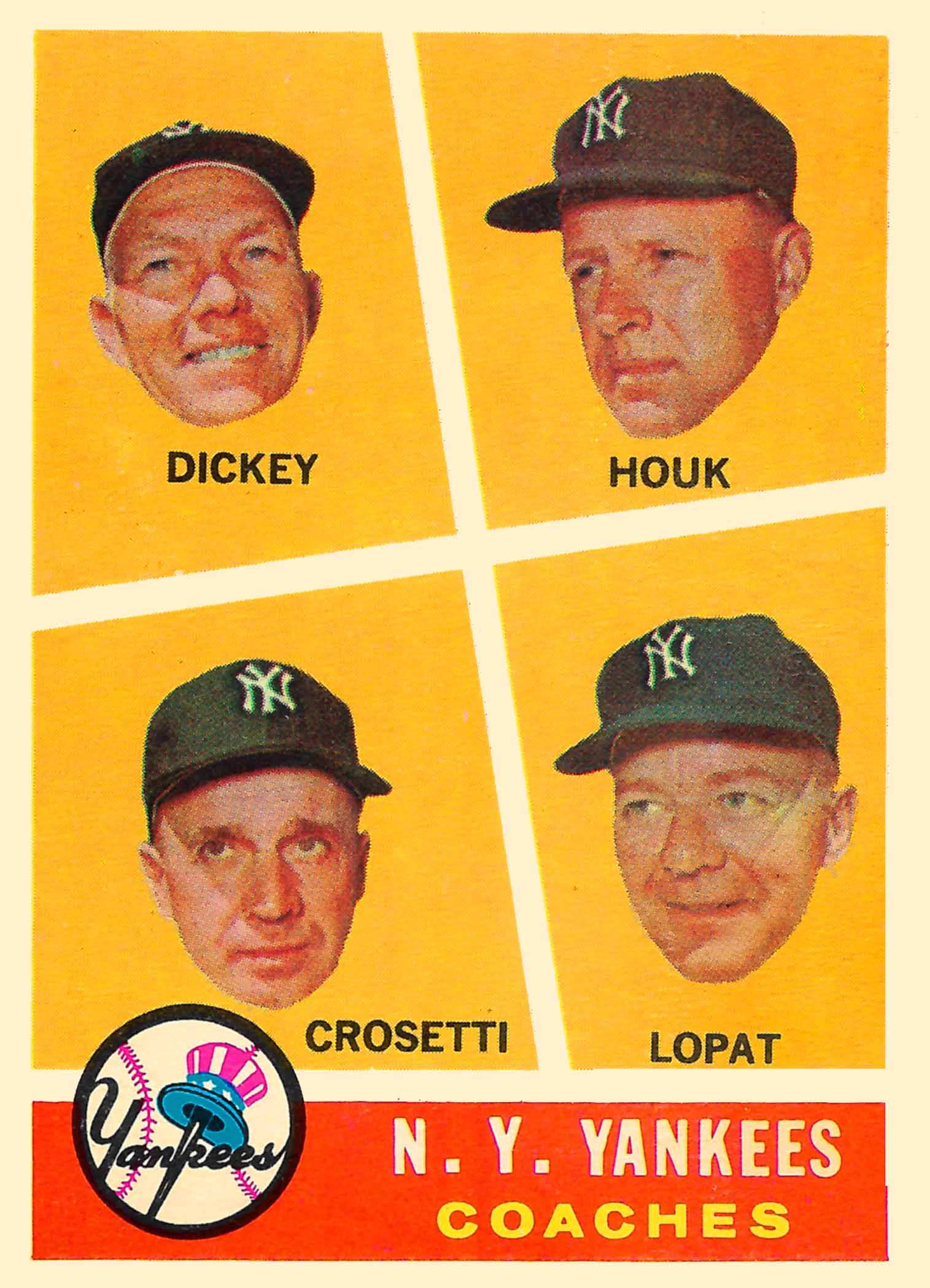 1960 Topps Yankees Coaches