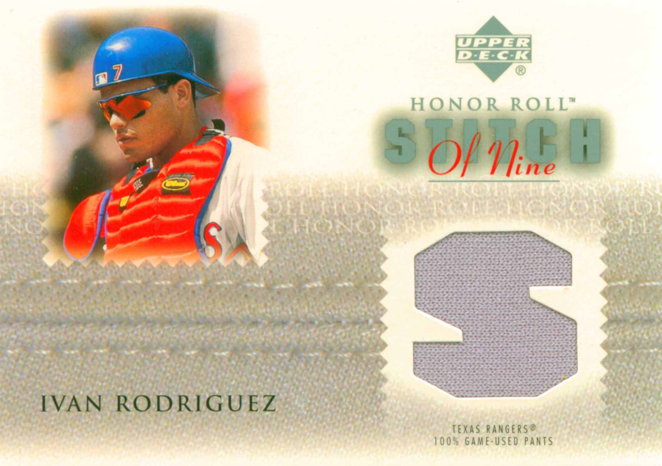 2002 Upper Deck Honor Roll Stitch of Nine Game Jersey