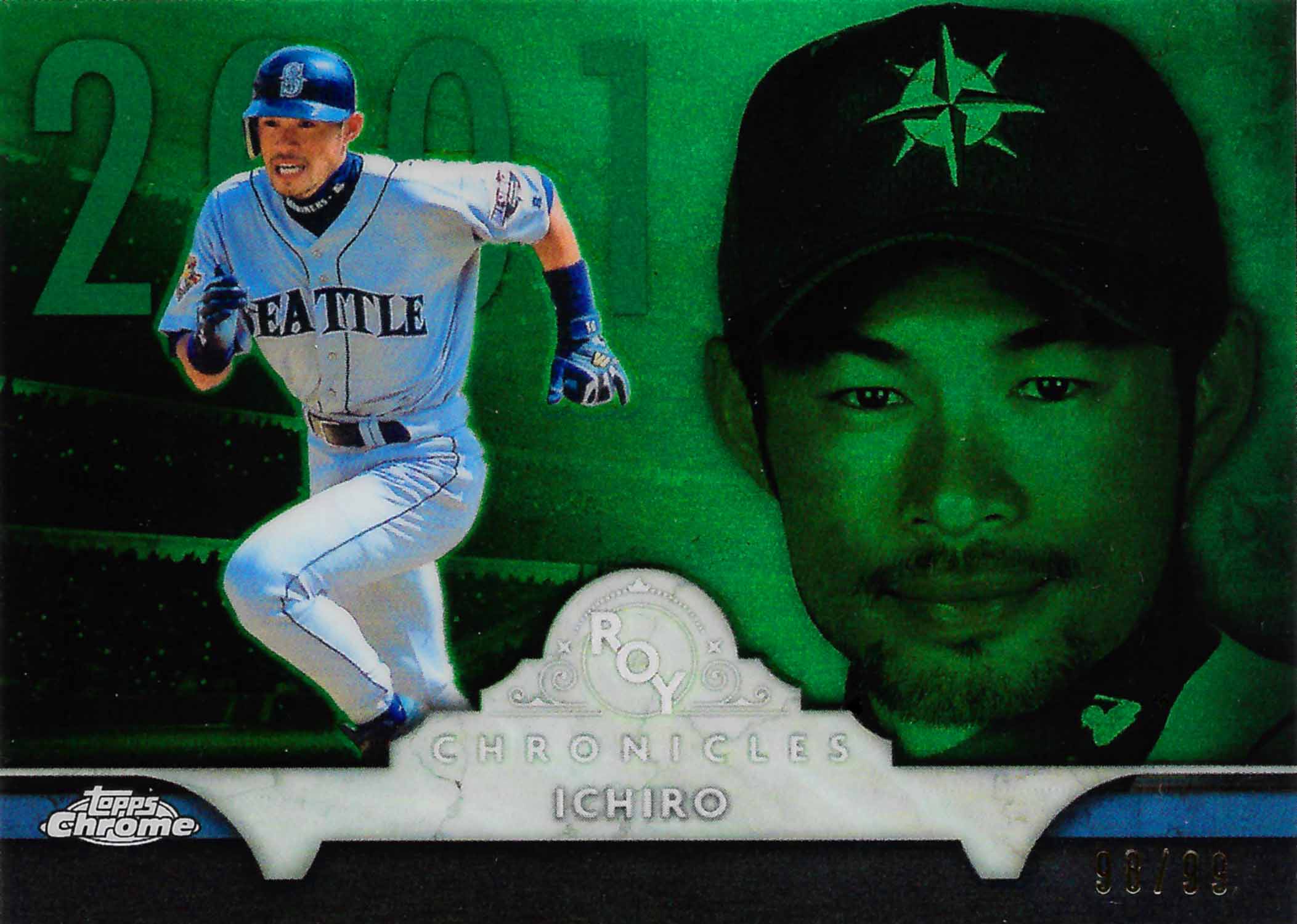 2016 Topps Chrome Rookie of the Year Chronicles Green Refractors