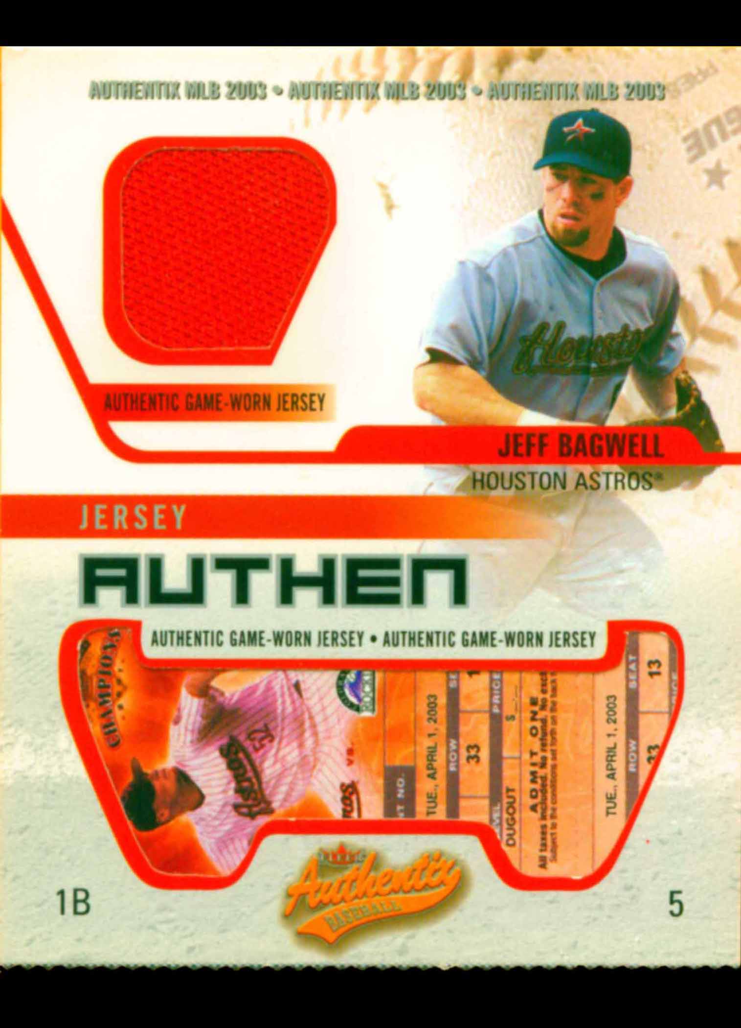 2005 Absolute Memorabilia Tools of the Trade Swatch Five Reverse