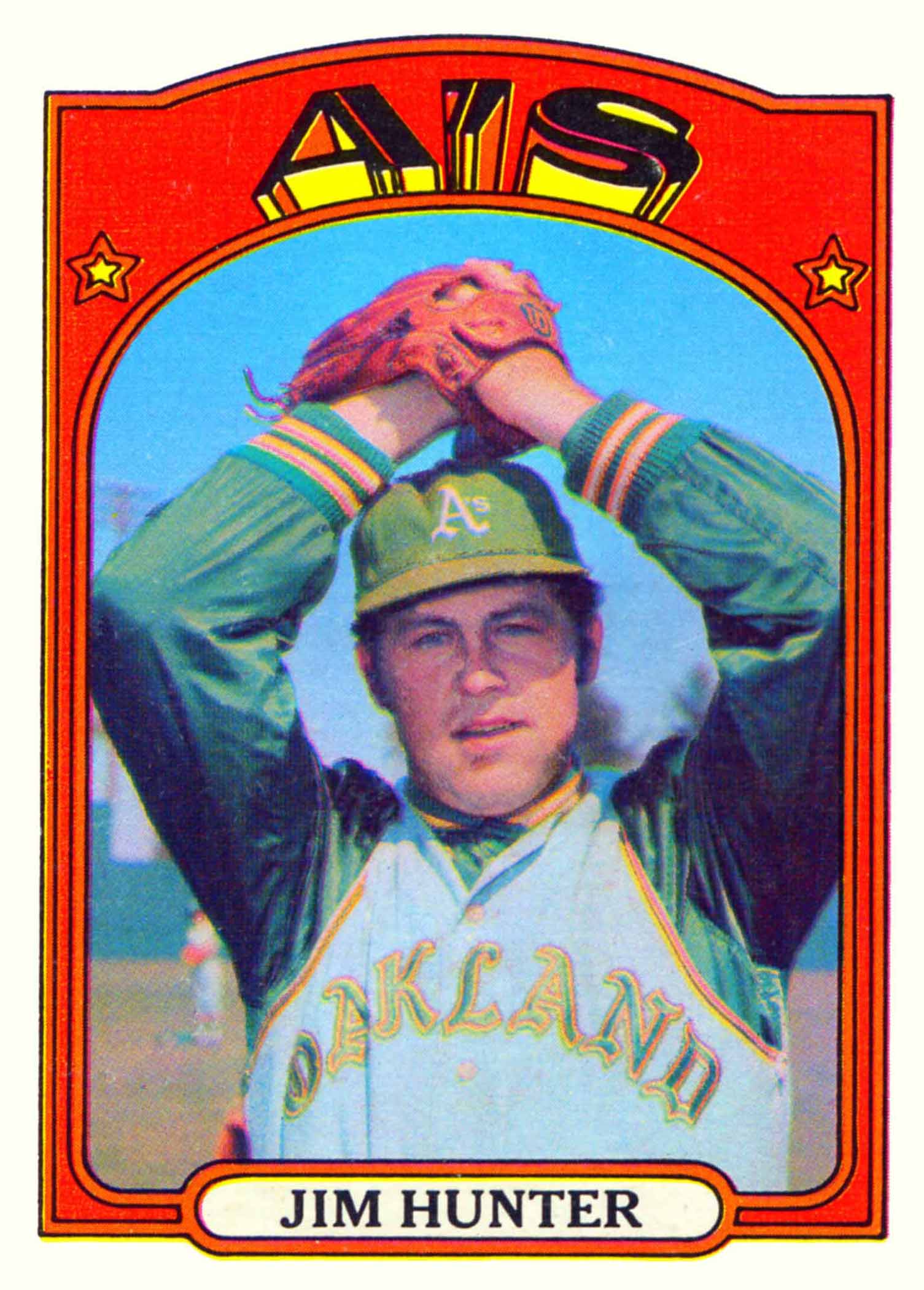 Jim Hunter 1971 Topps #45 Catfish, Athletics, World Series, Yankees –