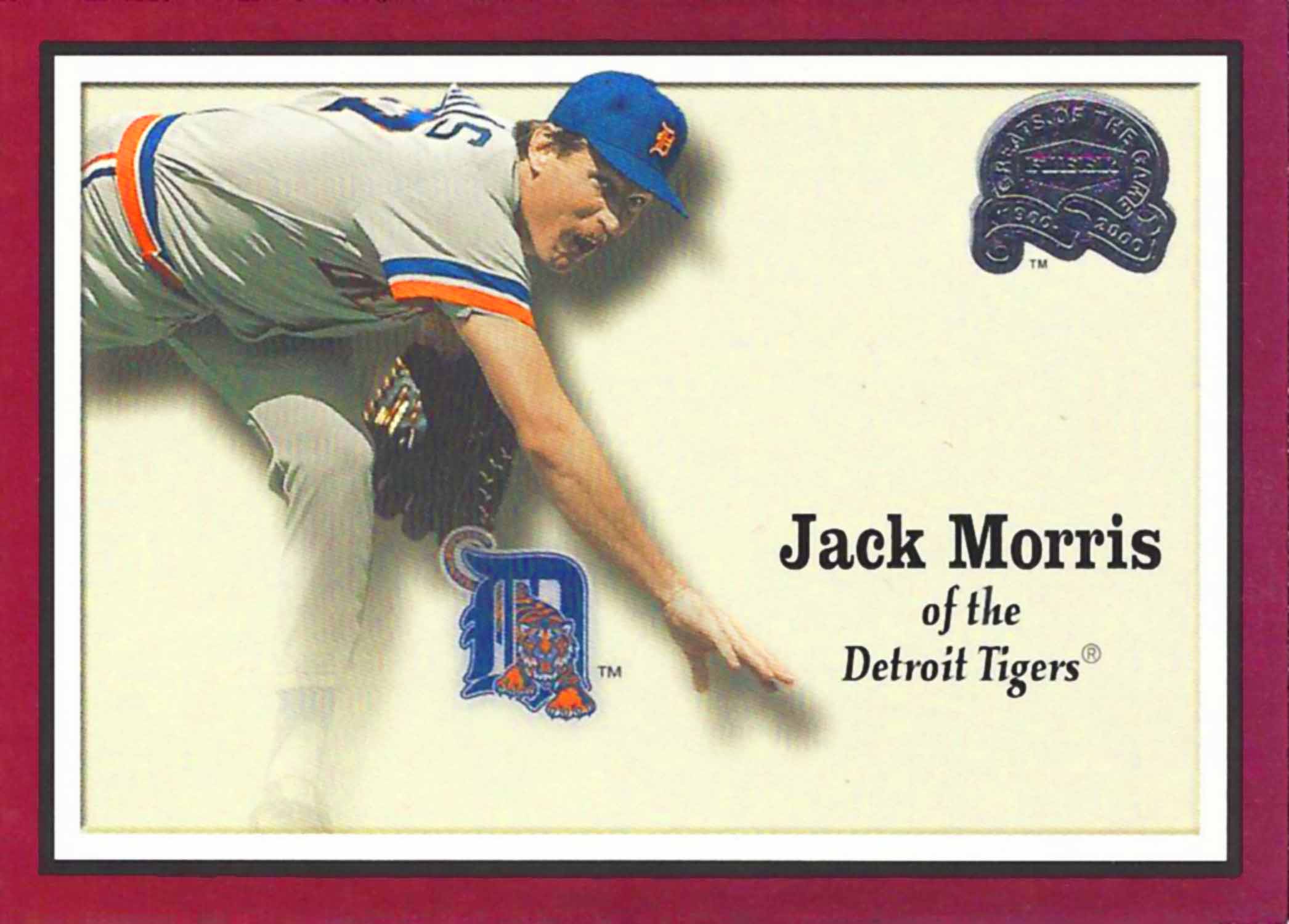 Detroit Tigers 1984 Jack Morris V-Neck Blue MED Only - 191686700909