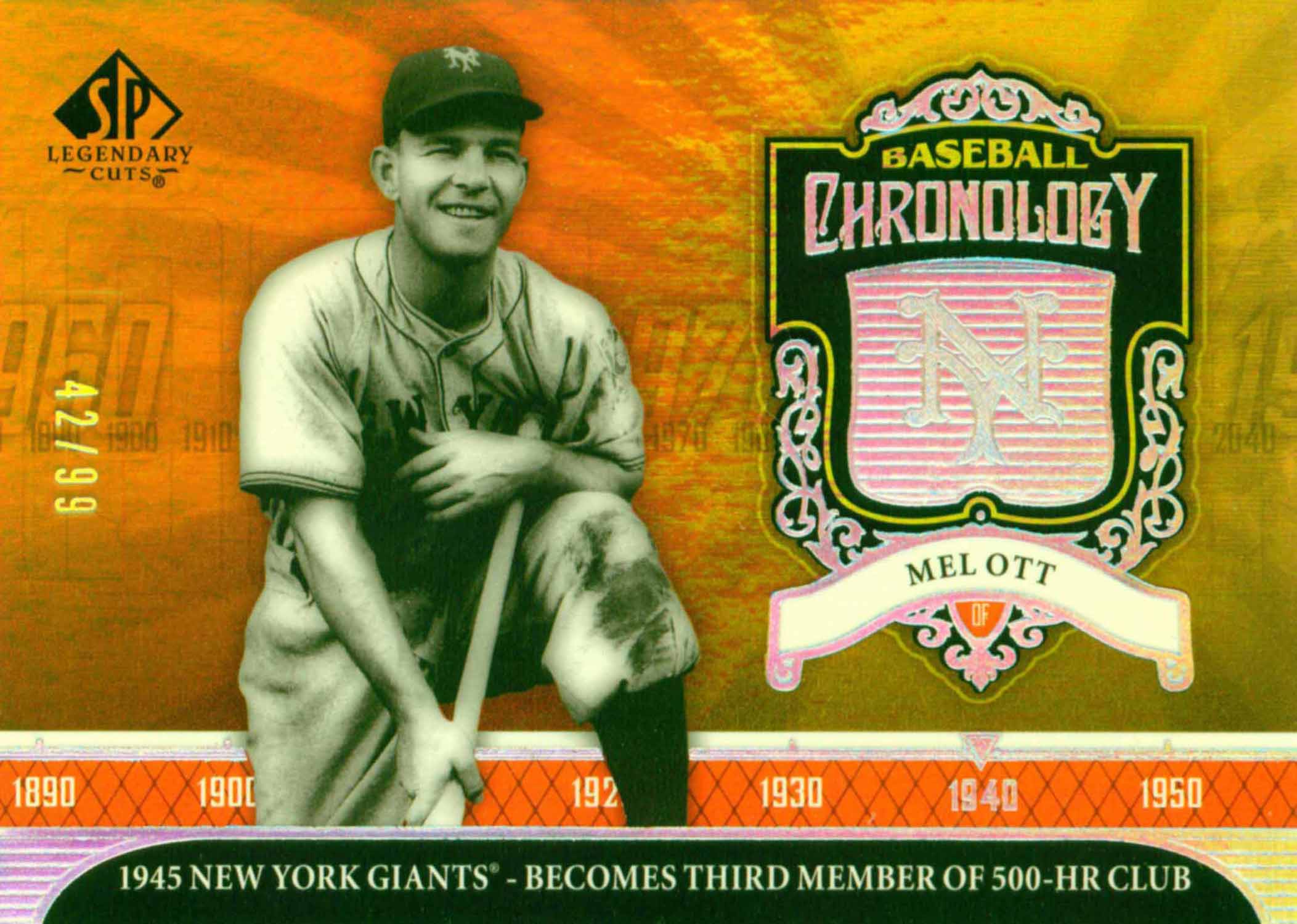 2006 SP Legendary Cuts Baseball Chronology Platinum