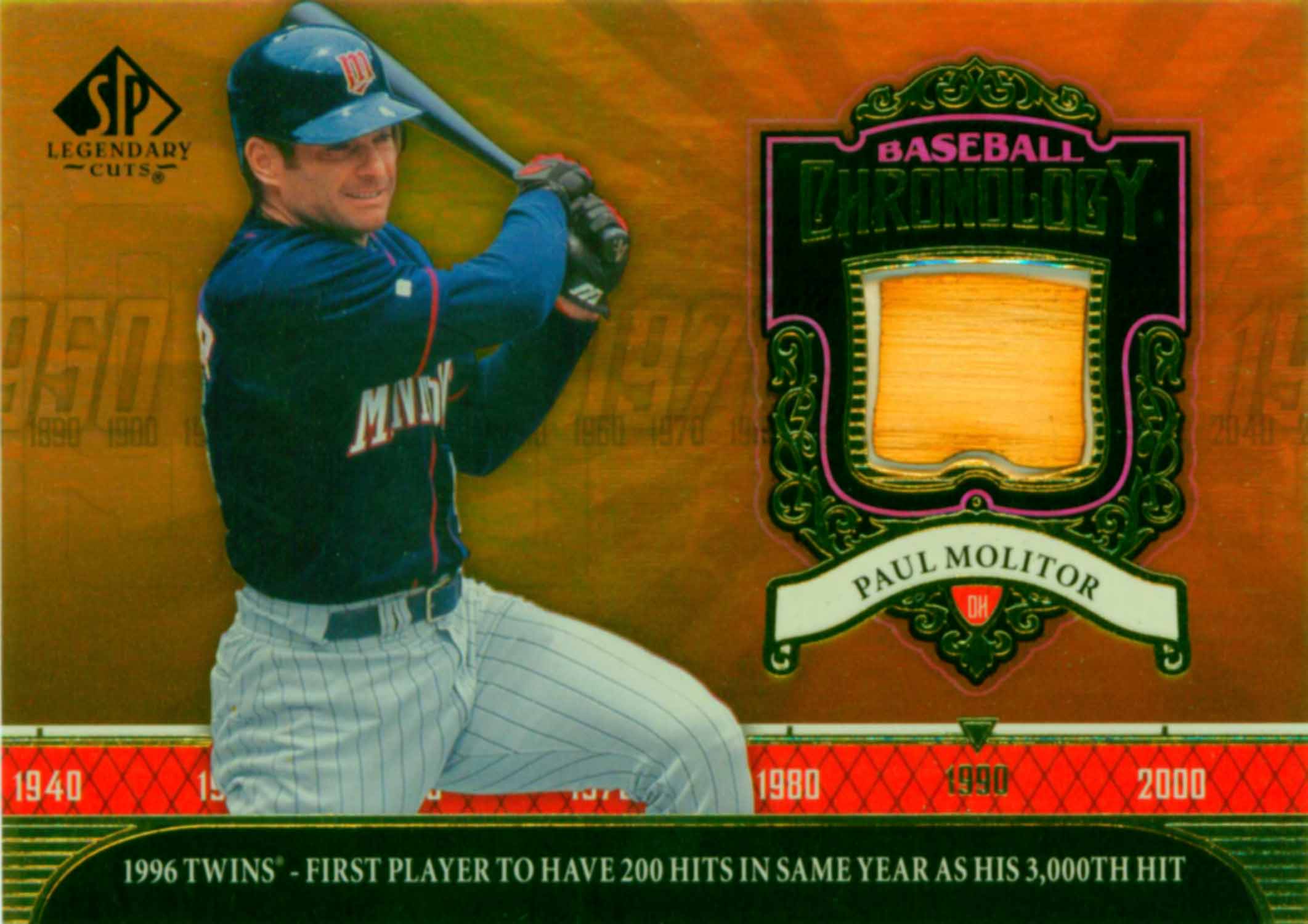 2006 SP Legendary Cuts Baseball Chronology Materials Bat