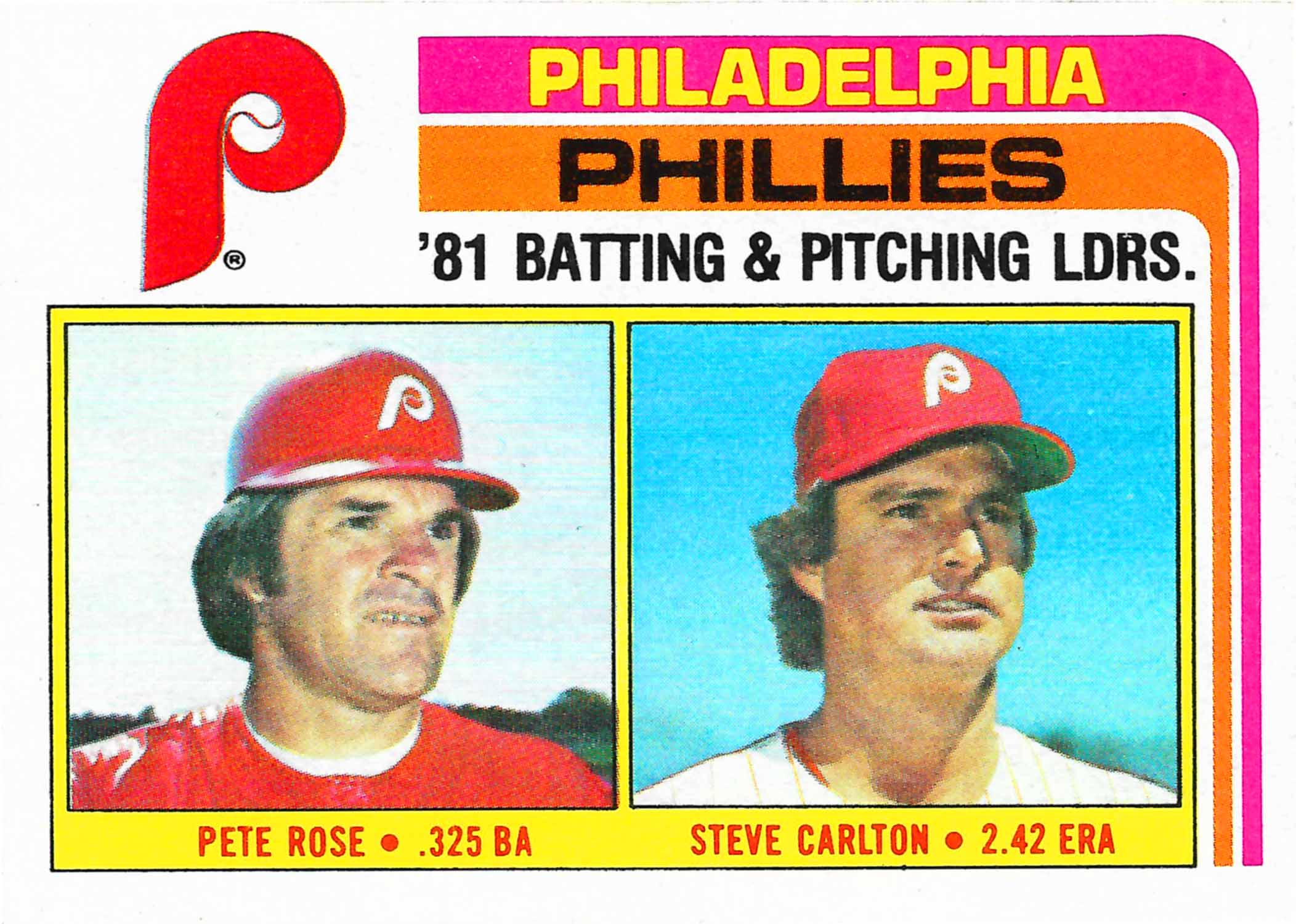 1982 Topps Phillies Team Leaders