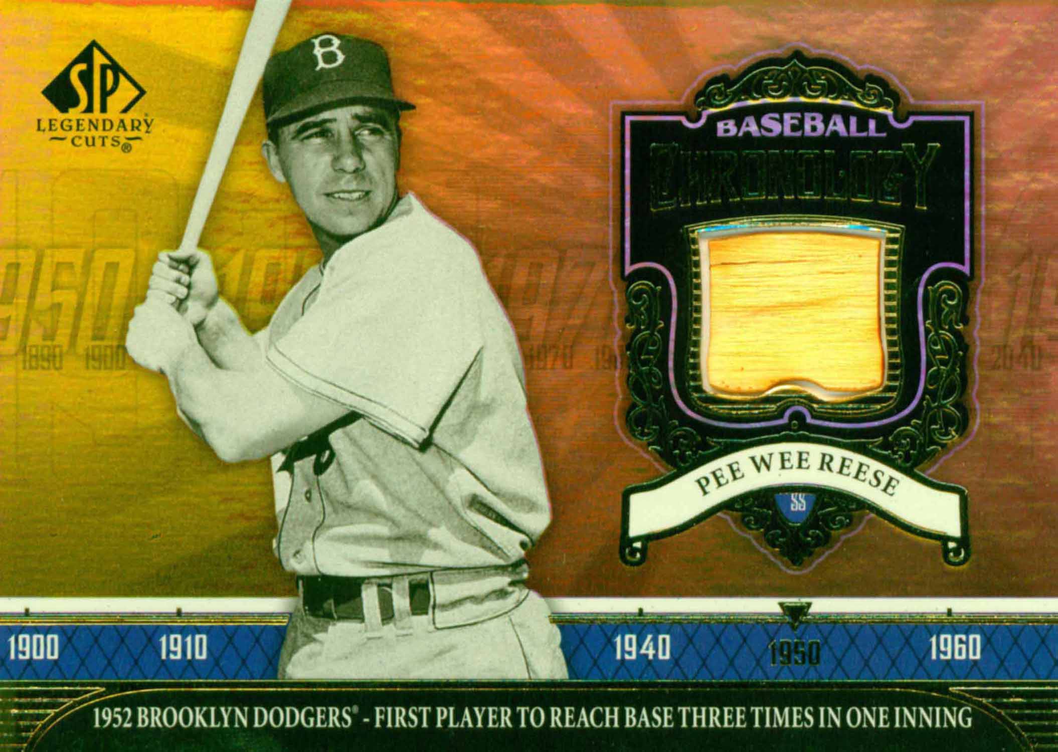 2006 SP Legendary Cuts Baseball Chronology Materials Bat