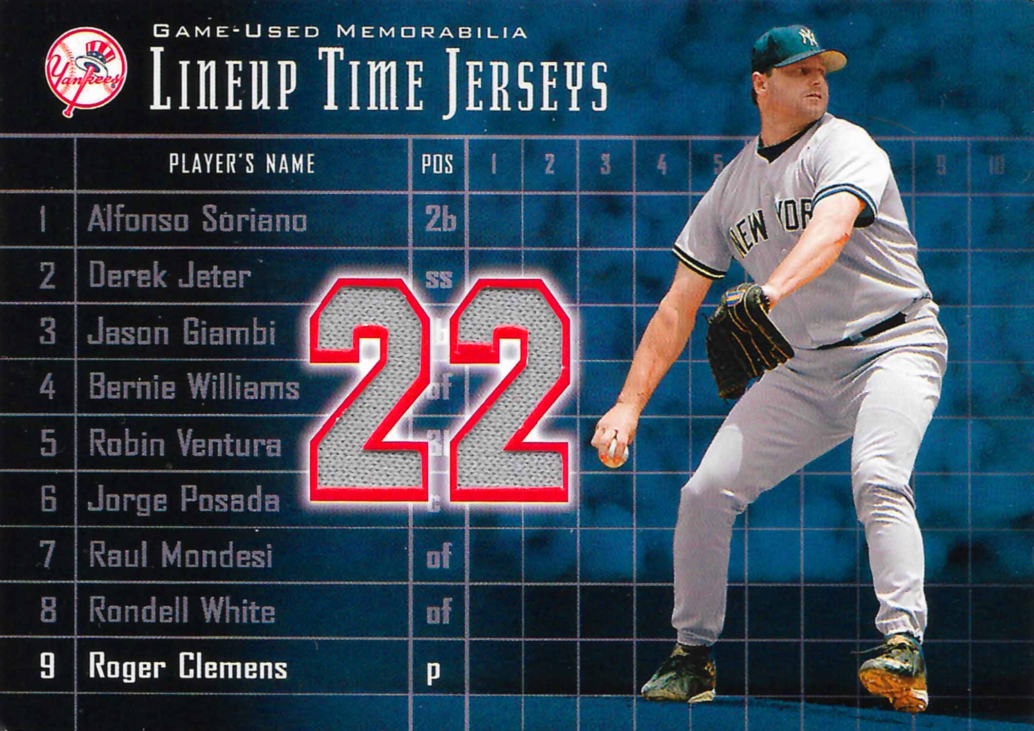 2003 Upper Deck Lineup Time Jerseys