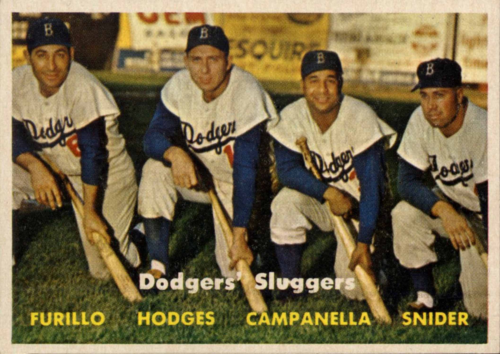1957 Topps Dodgers Sluggers