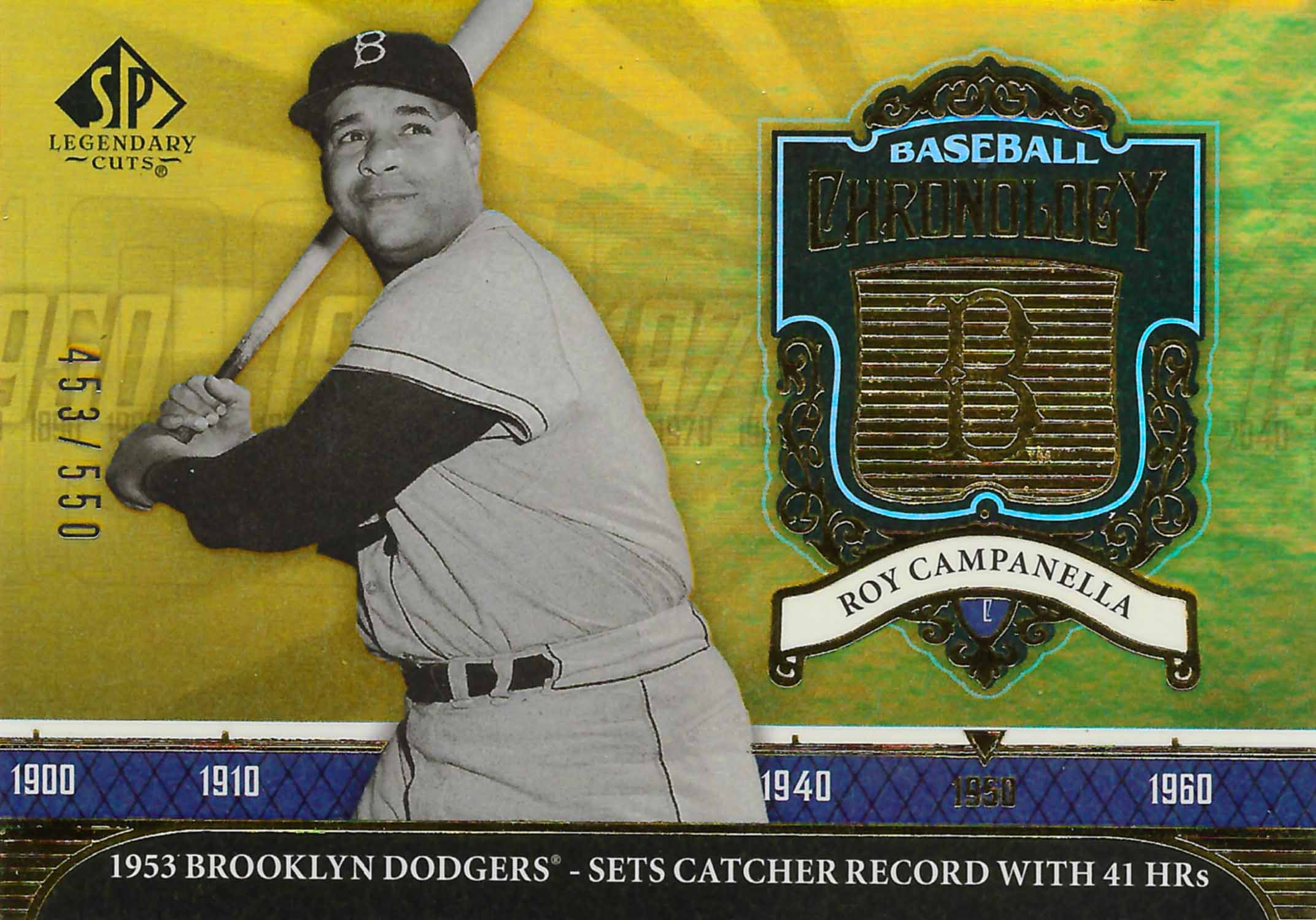2006 SP Legendary Cuts Baseball Chronology Gold