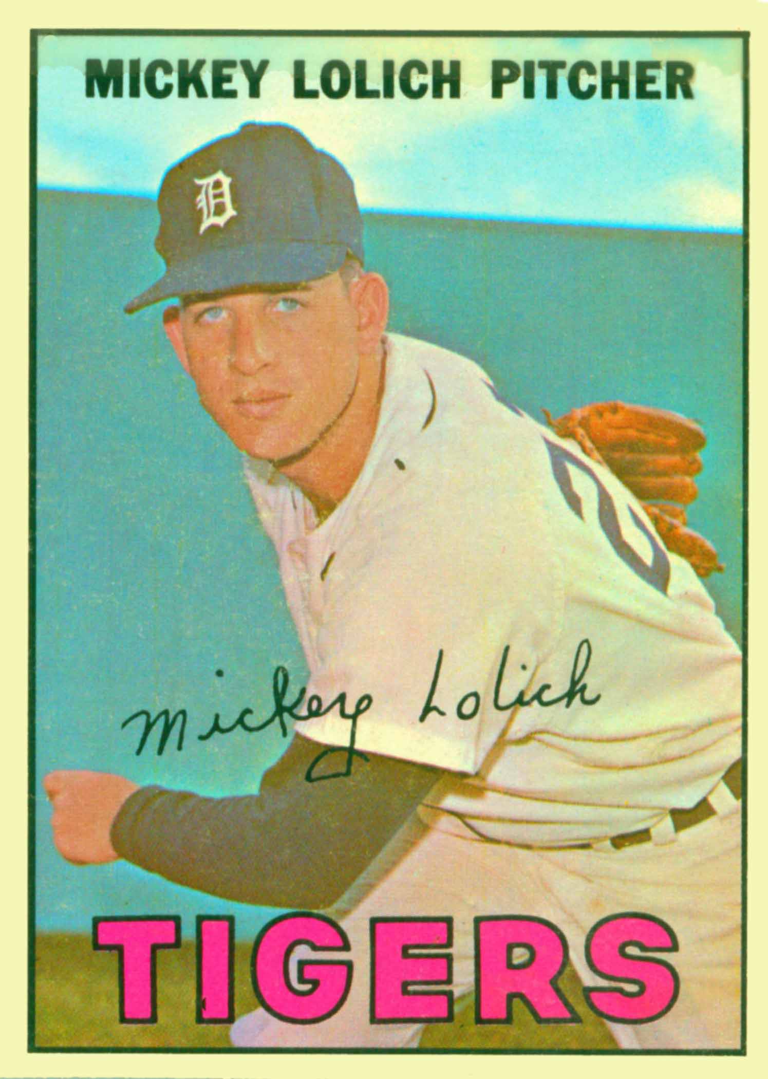  1966 Topps # 455 Mickey Lolich Detroit Tigers (Baseball Card)  EX Tigers : Collectibles & Fine Art