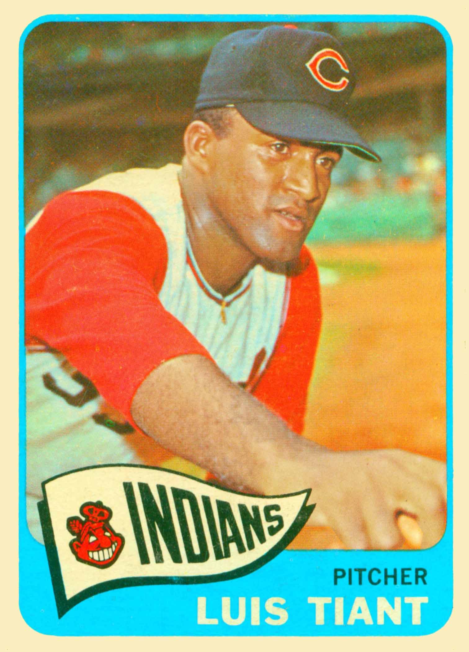 1965 Topps #145 Luis Tiant Cleveland Indians Rookie Baseball Card Low Grade