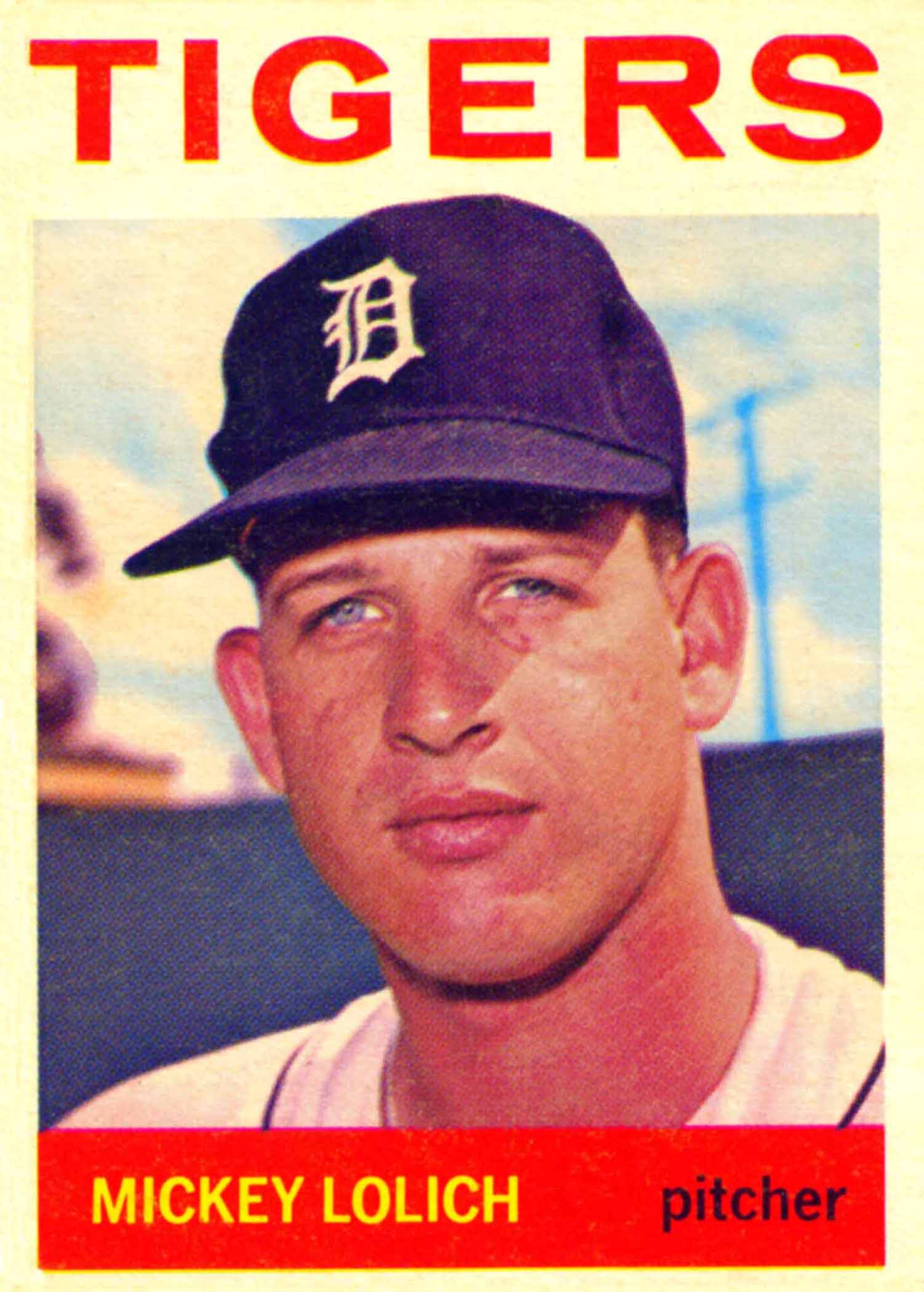  1964 Topps # 128 Mickey Lolich Detroit Tigers (Baseball Card)  VG/EX Tigers : Collectibles & Fine Art