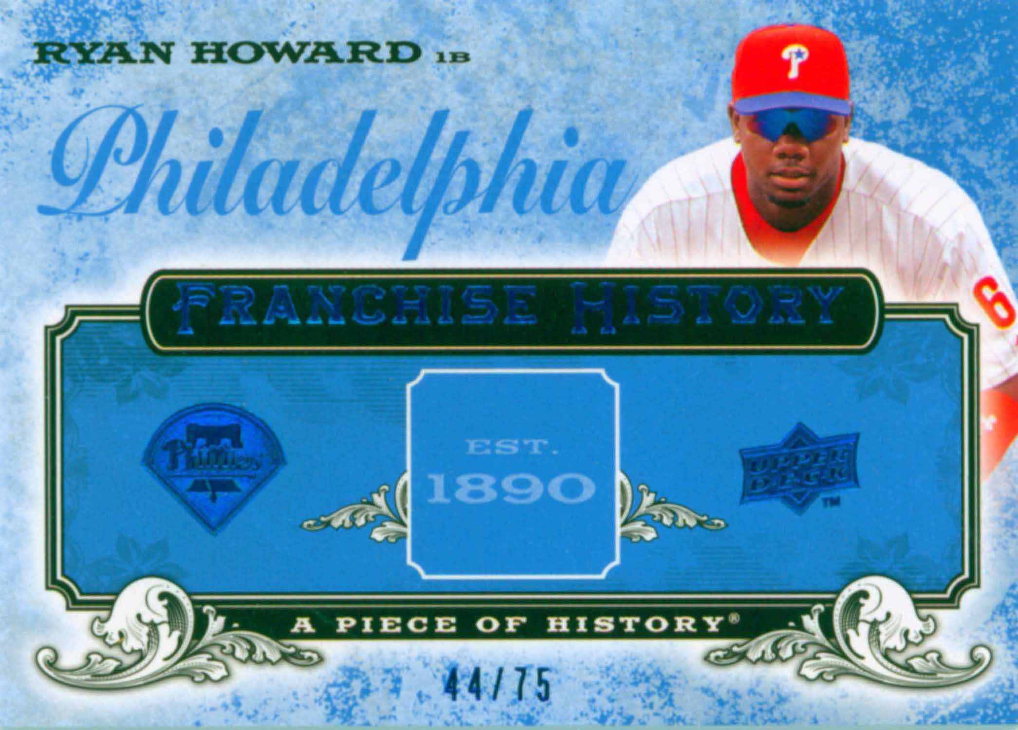 2008 UD A Piece of History Franchise History Blue