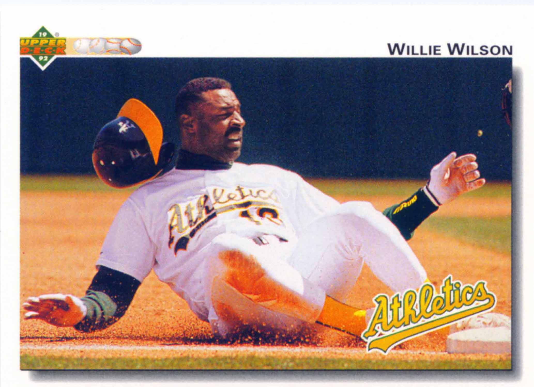 1991 Topps #208 Willie Wilson VG Kansas City Royals - Under the Radar Sports