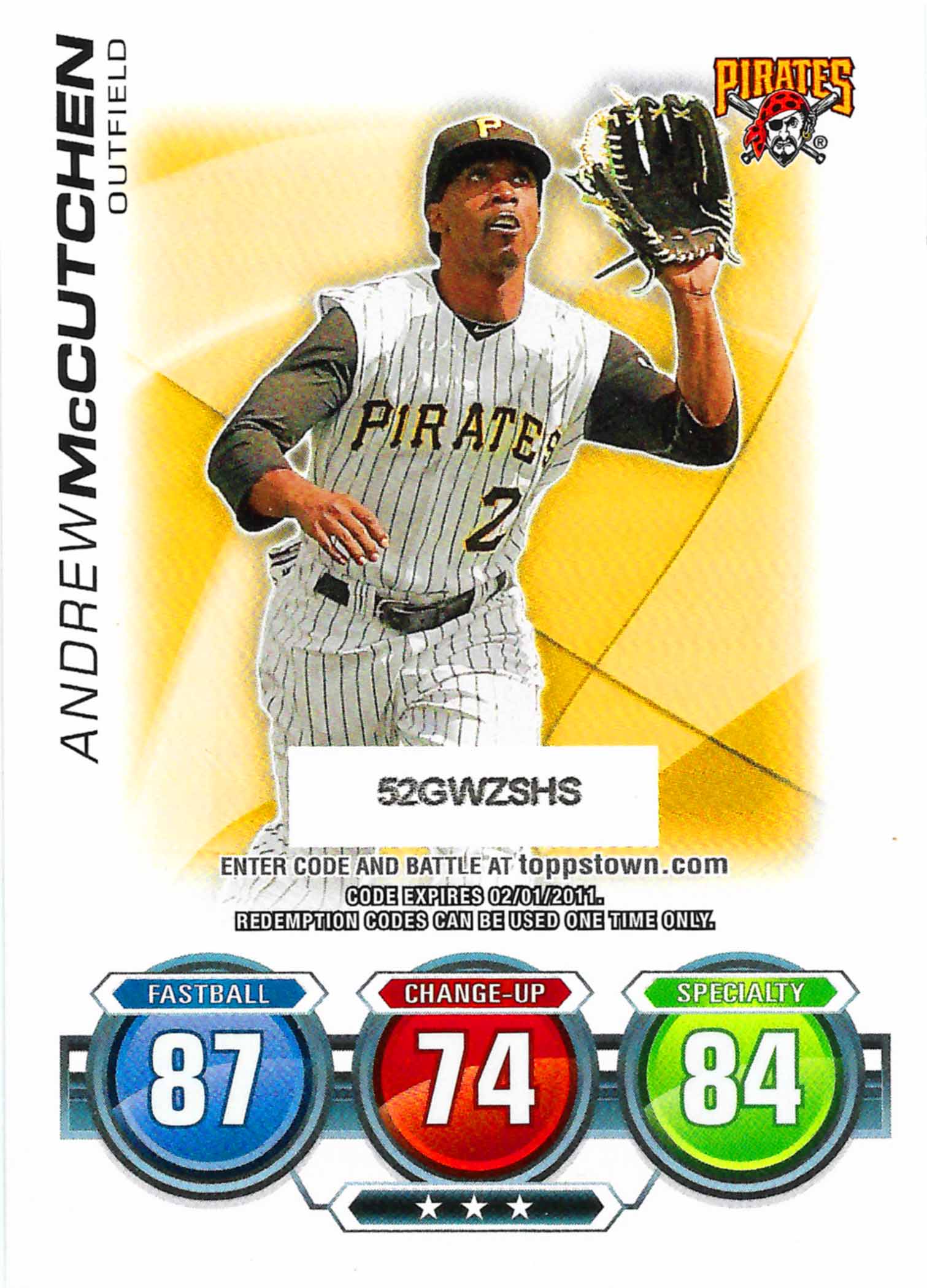 2010 Topps Update Attax Code Cards
