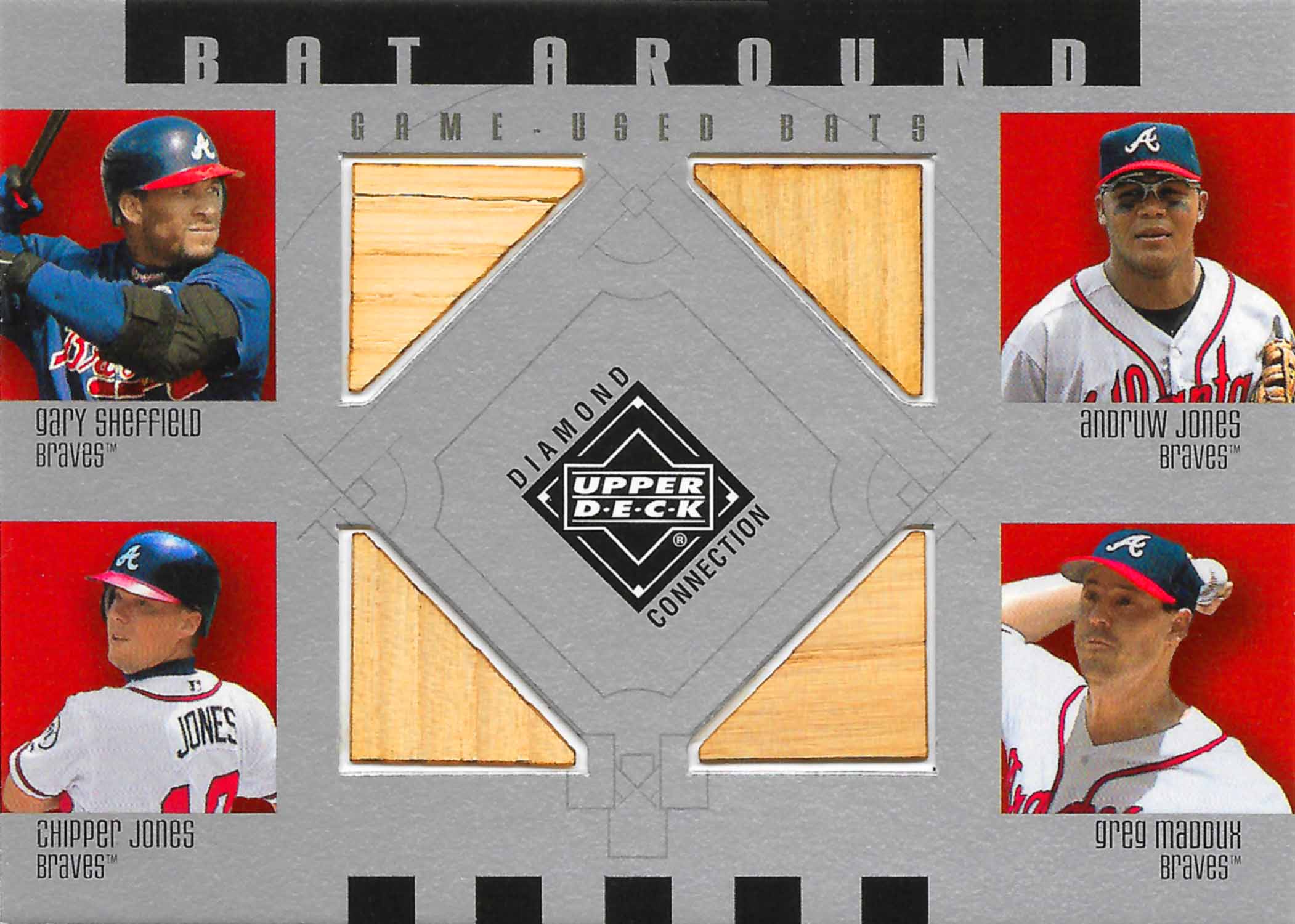 2002 Upper Deck Diamond Connection Bat Around Quads