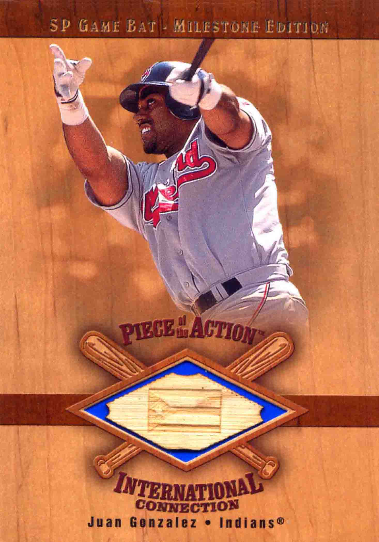 2001 SP Game Bat Milestone Piece of Action International