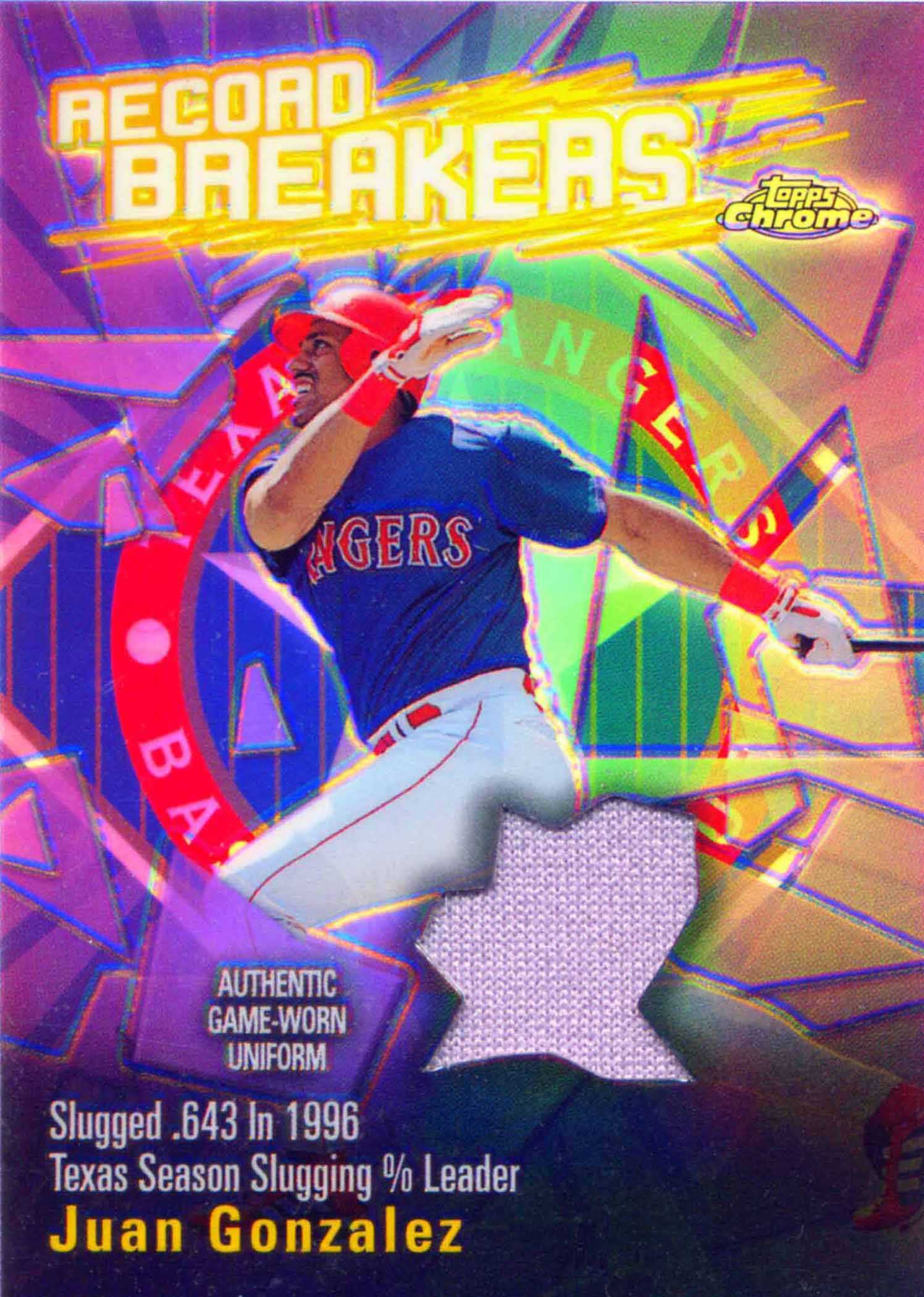 2003 Topps Chrome Record Breakers Relics Uniform