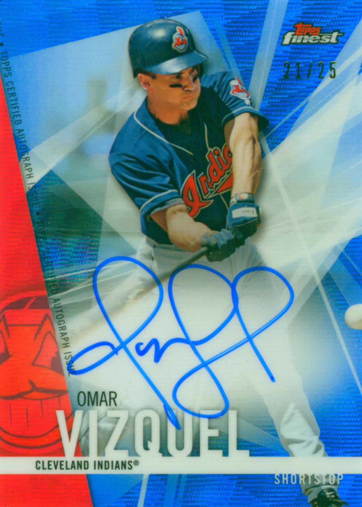 2017 Finest Autographs Blue Wave Refractors